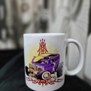 Hot Rod with Pinstriped Design Mug