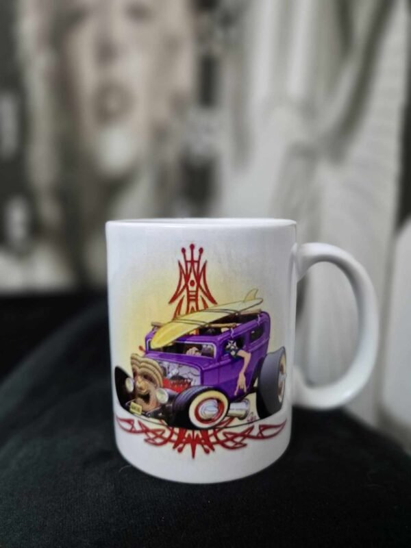 Hot Rod with Pinstriped Design Mug