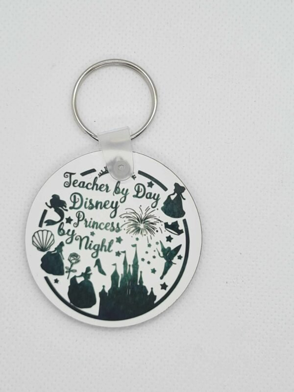 Teacher By Day Disney Princess By Night  Keyring