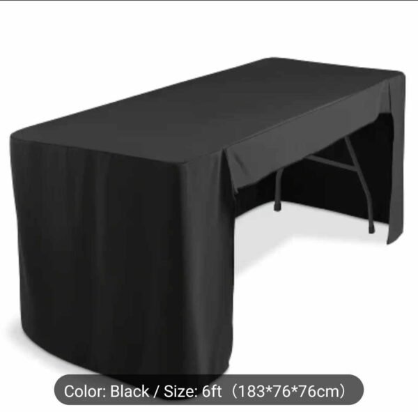 Luxary Table Cloth for 6ft Standard Table Black - Image 2