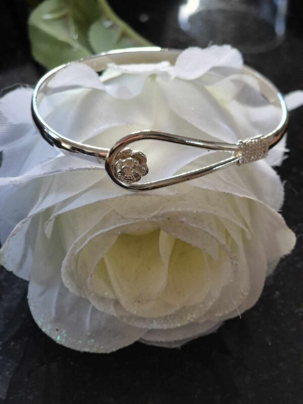 Sliver Bangle Rose Clasp - Image 2