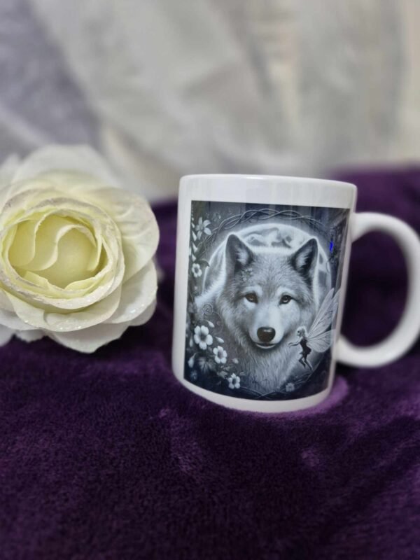 Wolf Mug 1 Mug Two Designs 11oz - Image 2