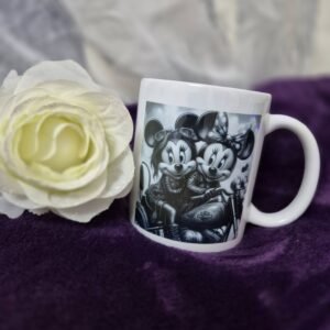 Black & Grey Mickey/Minnie Love Mug