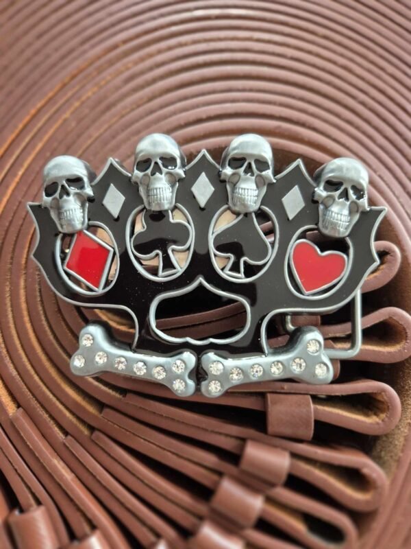 Skull & Card Look Buckle