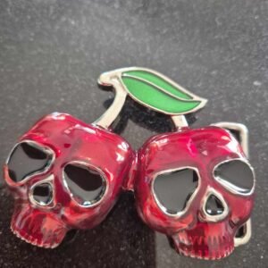 Skull Cherry Belt Buckle