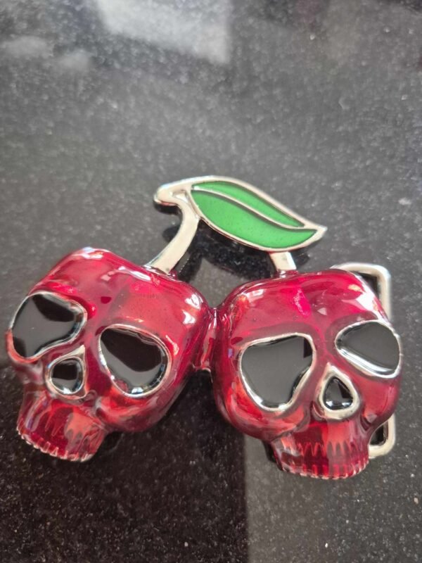 Skull Cherry Belt Buckle