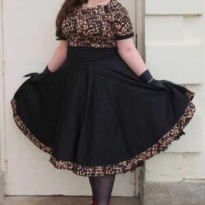 Darlene Swing Dress in Leopard Print