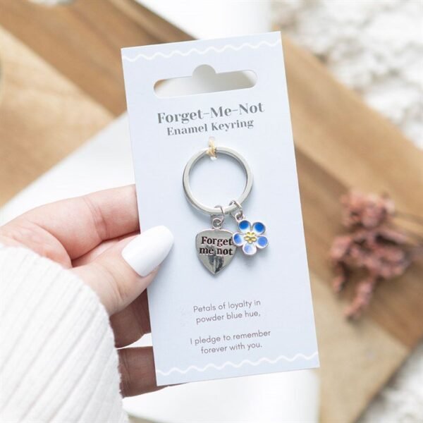 Forget-Me-Not Flower Keyring I'm New