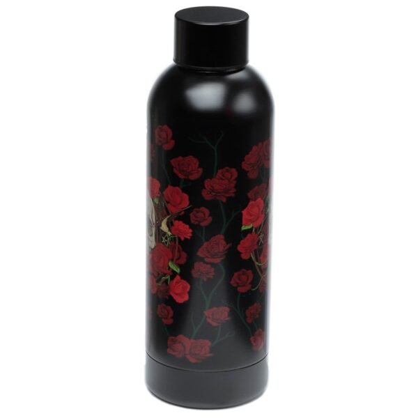 Reusable Stainless Steel Insulated Drinks Bottle 530ml - Skulls & Roses - Image 2