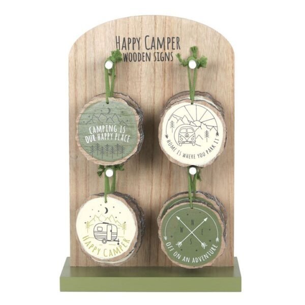 Camper Wood Slice Signs