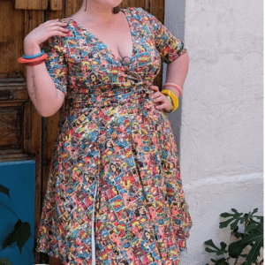 Matilda Comic Wrap Dress