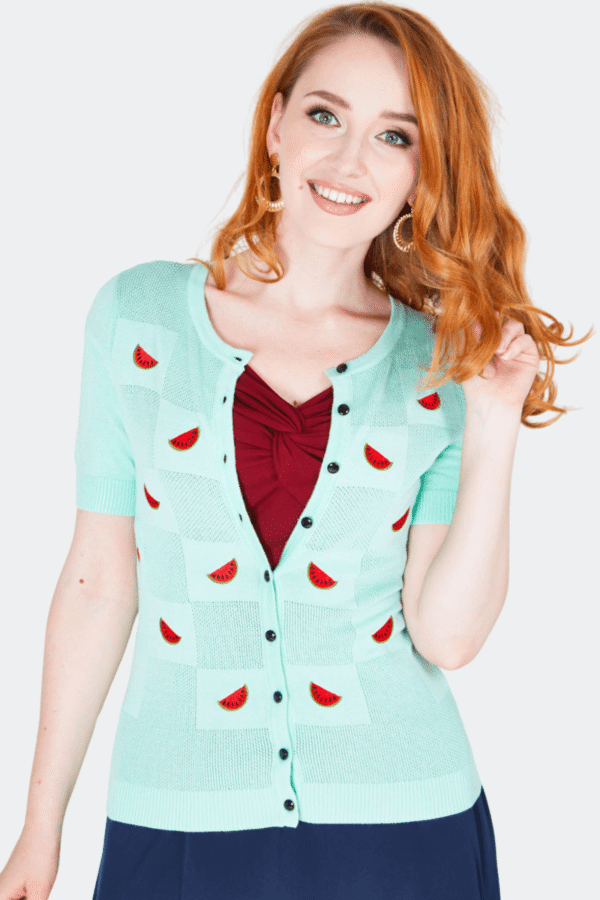 Elaina Watermelon Mint Cardigan