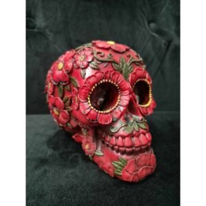 Day of the Dead Skull Head with Daisy Floral Motif