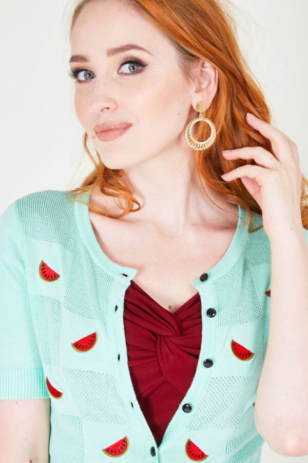 Elaina Watermelon Mint Cardigan - Image 3