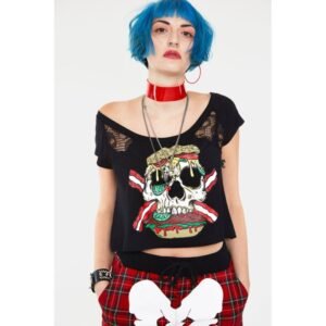 Zombie Burger Lace Panel Top